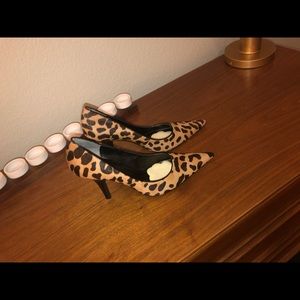 Super snazzy leopard print pointy pumps